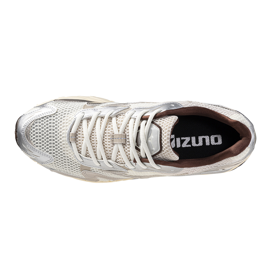 Mizuno WAVE RIDER 10 Mizuno snow white/silver cloud/chicory coffee